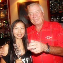 Medal winners Yui Bietry and Peter Henshaw.